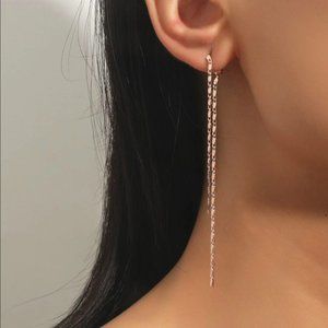 Rose Gold Chain Drop Earrings